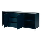 BUFFET 2 PORTAS/3 GAVETAS 1,80 M X 45 CM NASH - VERDE ESCARAVELHO/PRETO - Foto 4