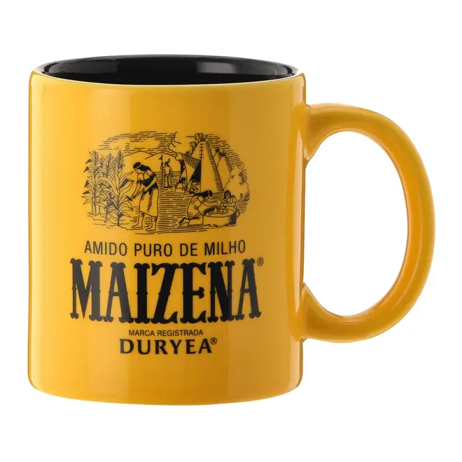 CANECA 300 ML MAIZENA - AMARELO/PRETO - Foto 1