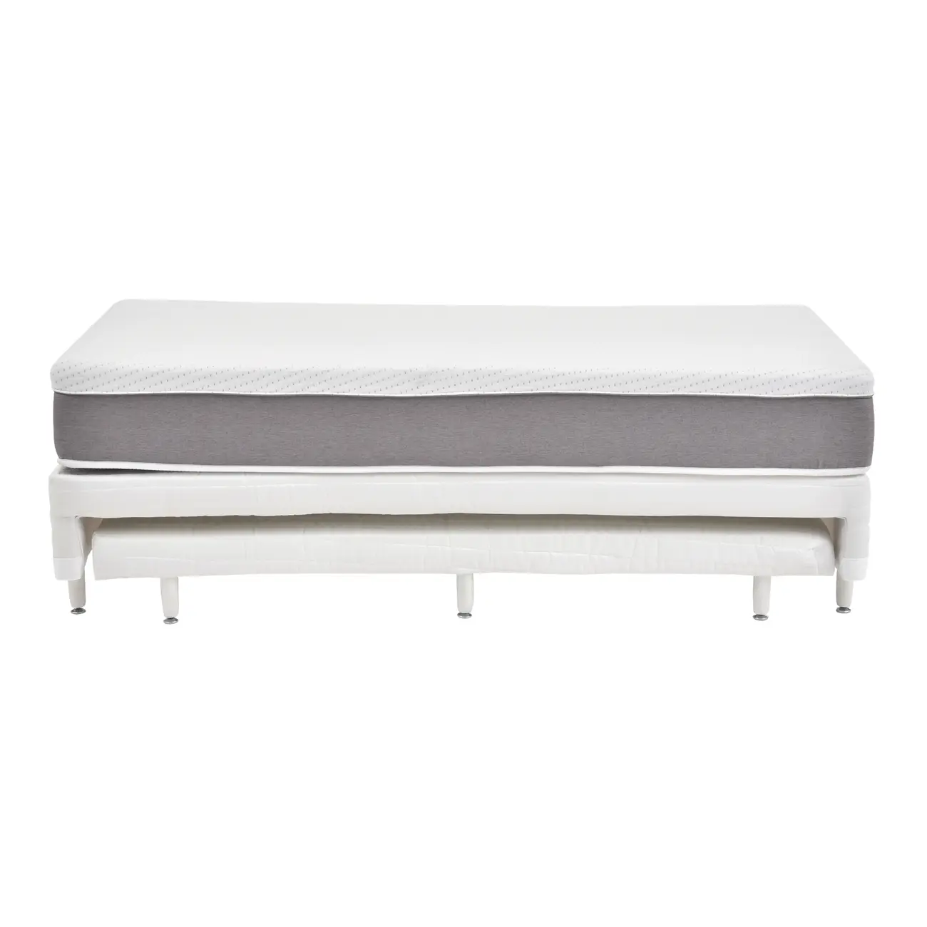 CAMA BOX SOLT 88 C/INF TATOU MACIO/MAX - CINZA/BRANCO - Foto 1