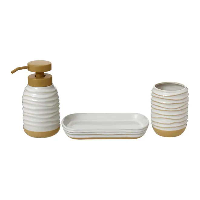 KIT BANCADA 3 PEÇAS WELLE - BRANCO/BEGE - Foto 4