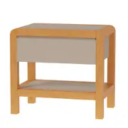 MESA DE CABECEIRA 1 GAVETA KANT - CAMELO/AMÊNDOA - Foto 13