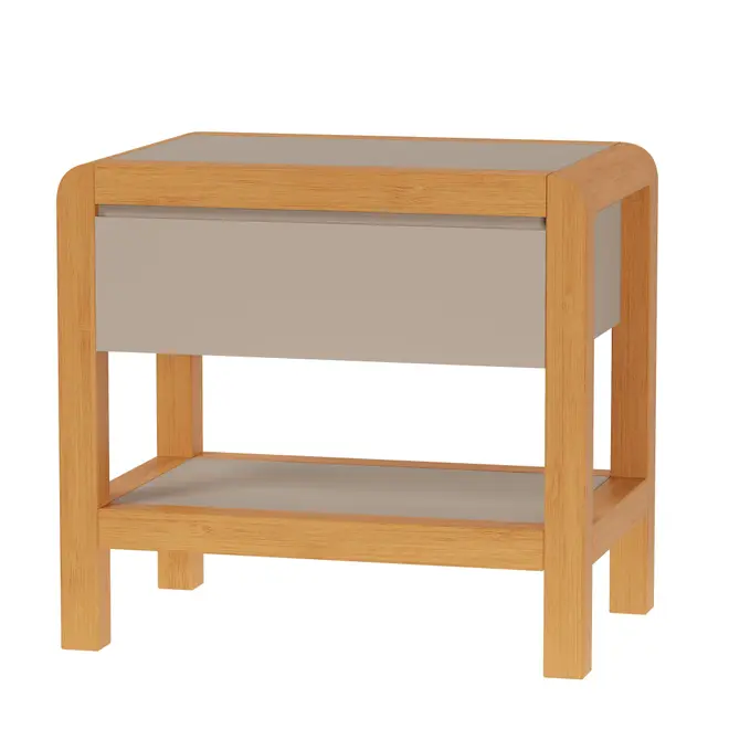 MESA DE CABECEIRA 1 GAVETA KANT - CAMELO/AMÊNDOA - Foto 13