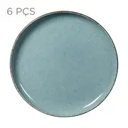 JOGO DE PRATO SOBREMESA C/6 PEÇAS FINEST - BLEU CENDRÉ - Foto 1