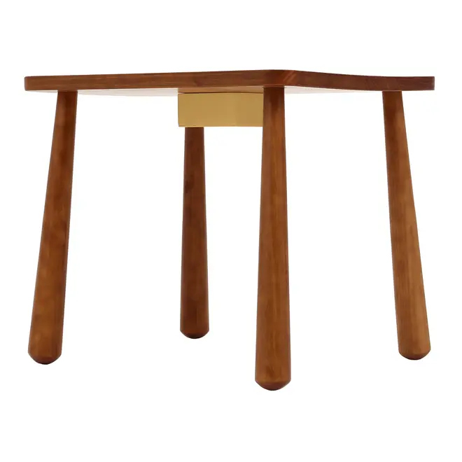 MESA INFANTIL 60 CM X 50 CM SAUÍ - NOZES/ARGILA CRUA - Foto 5