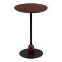 PRETO/NOZES - MESA LATERAL REDONDA 40 CM TARUGO
