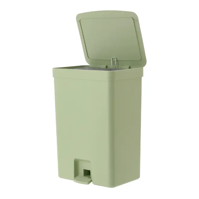 LIXEIRA DUPLA COM PEDAL 30 L TRIUM - SÁLVIA/CINZA - Foto 3