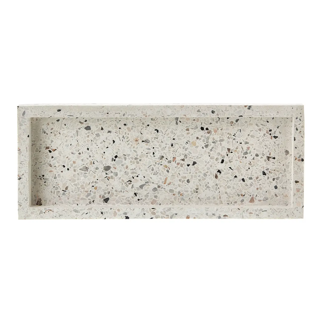 BANDEJA 25 CM X 10 CM TERRAZZO - BRANCO/KONKRET - Foto 3