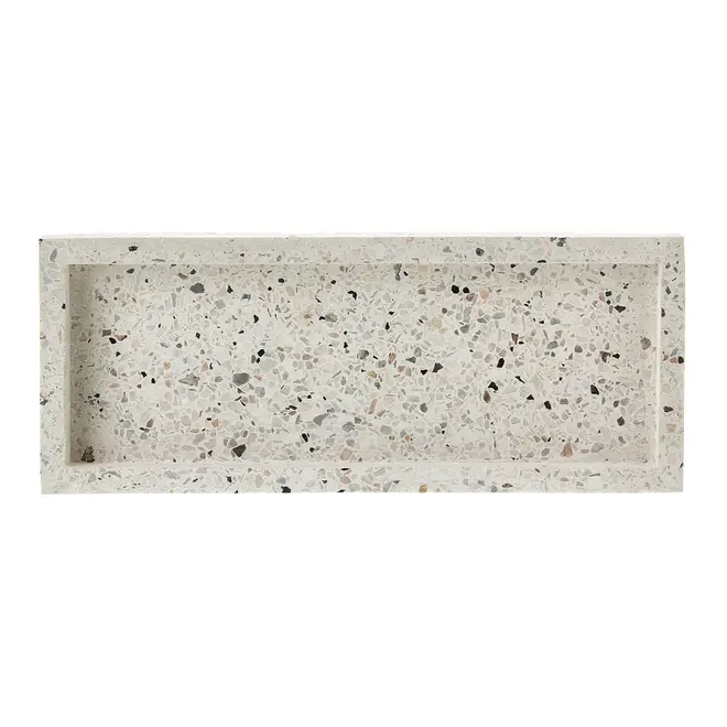 BANDEJA 25 CM X 10 CM TERRAZZO - BRANCO/KONKRET - Foto 3