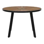 MESA PARA ÁREA EXTERNA REDONDA 1,10 M SUMMERLAND - PRETO/NOZES - Foto 1