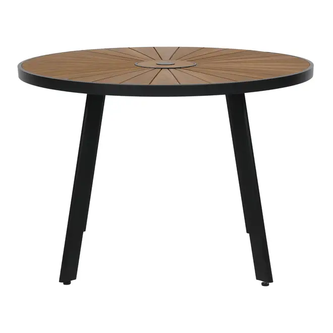 MESA PARA ÁREA EXTERNA REDONDA 1,10 M SUMMERLAND - PRETO/NOZES - Foto 1