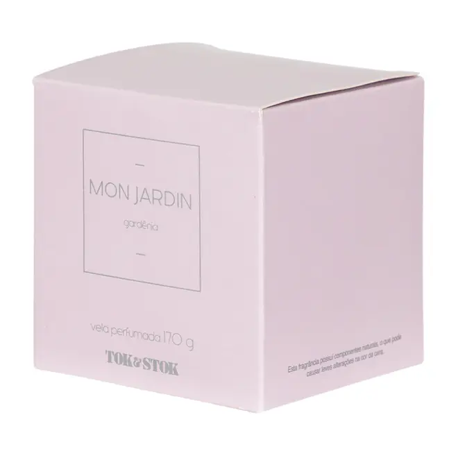 VELA PERFUMADA POTE GARDÊNIA MON JARDIN - MALVA/BRANCO - Foto 2
