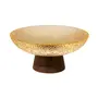 CENTRO DE MESA 25 CM KEATON - AMARELO HANBAR/NOZES - Foto 1