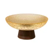 CENTRO DE MESA 25 CM KEATON - AMARELO HANBAR/NOZES - Foto 1
