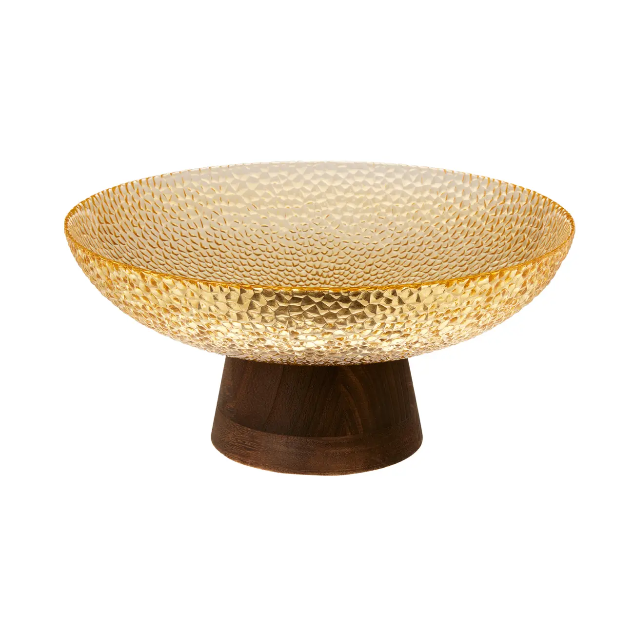 CENTRO DE MESA 25 CM KEATON - AMARELO HANBAR/NOZES - Foto 1