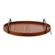 BANDEJA REDONDA 30 CM BRINKL - NOZES/PRETO - Foto 1