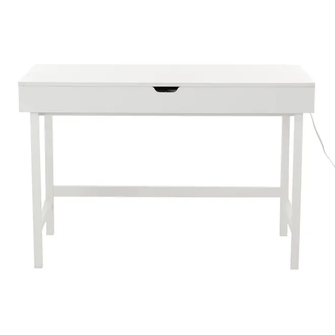 PENTEADEIRA COM ESPELHO 1,13 M X 55 CM REVEAL - BRANCO/PRATA - Foto 1