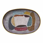 BANDEJA 44 CM X 30 CM PAISAGISTA - MARROM DE LEI/MULTICOR - Foto 4