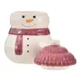 ADORNO BONECO DE NEVE NOEL 14 CM HOHO HOME - VERMELHO HINDU/BRANCO - Foto 3