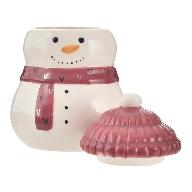ADORNO BONECO DE NEVE NOEL 14 CM HOHO HOME - VERMELHO HINDU/BRANCO - Foto 3