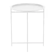 MESA LATERAL REDONDA 41 CM PLATTER - BRANCO - Foto 1