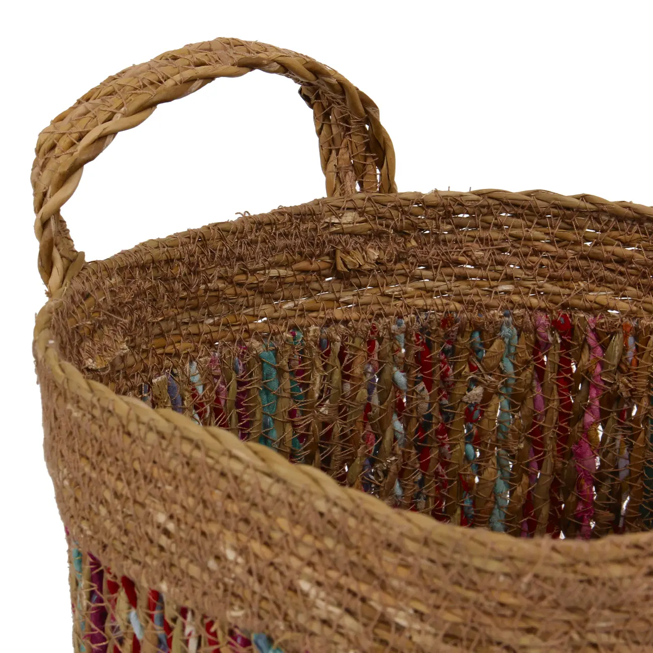 CESTO 26 CM X 26 CM X 26 CM COCAL - FIBRA CLARA/MULTICOR - Foto 7