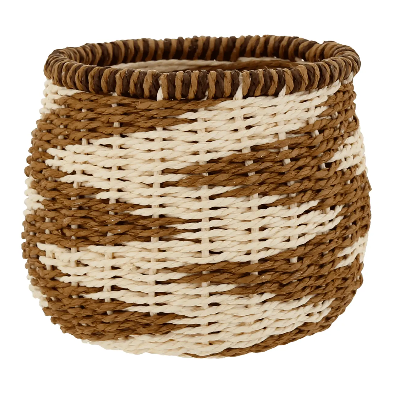 CESTO 13 CM X 15 CM X 15 CM HELBRON - FIBRA CLARA/CANELA DO CEILÃO - Foto 1