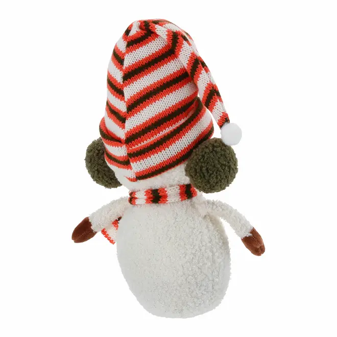 ADORNO BONECO DE NEVE 27 CM SANTA ROCKS - BRANCO/VERMELHO - Foto 5