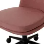 CADEIRA HOME OFFICE ZYGANA - OPALA ROSA/PRETO - Foto 9