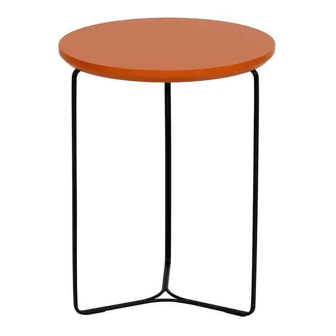MESA LATERAL REDONDA 40 CM TRIQUET - PRETO/TERRACOTA - Foto 3