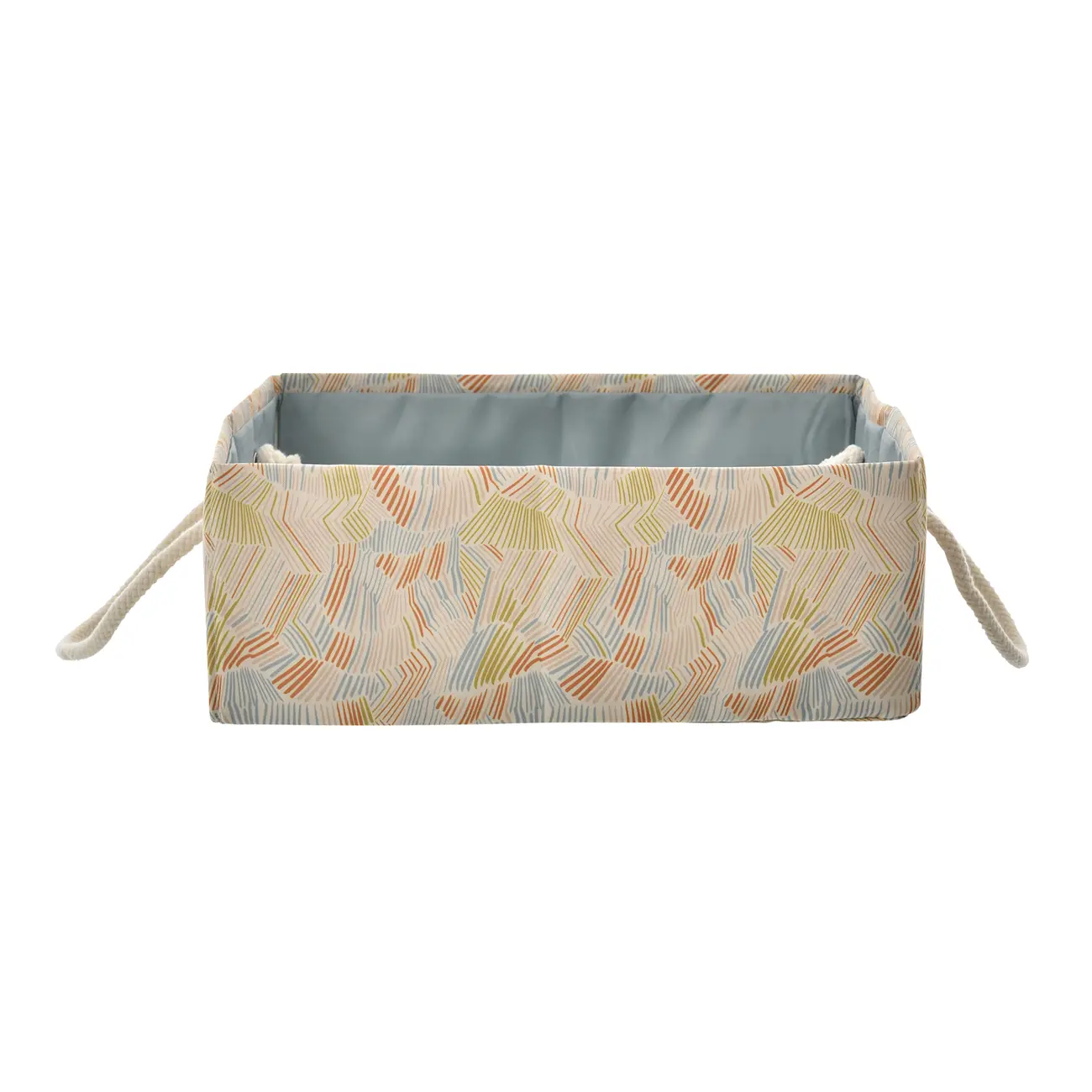 CESTO DOBRÁVEL 15 CM X 40 CM X 30 CM TÃO LONGE TÃO PERTO - SÁLVIA/CASCA DE URUCUM - Foto 1