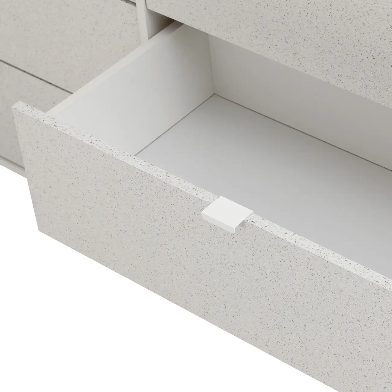 CÔMODA 6 GAVETAS 1,50 M X 42 CM SLEEK - BRANCO/GRANILITE - Foto 12