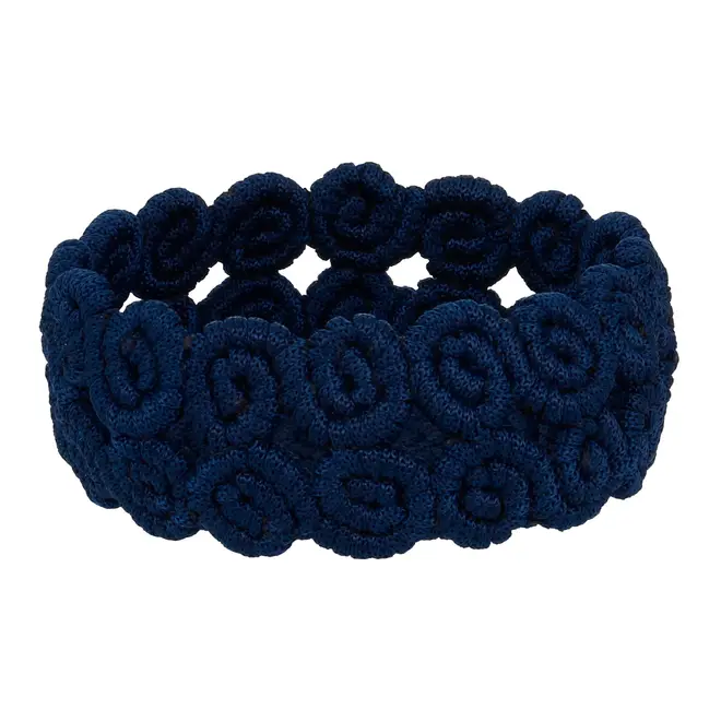 CESTO/CENTRO DE MESA 18 CM ARABESCO - AZUL ESCURO - Foto 2