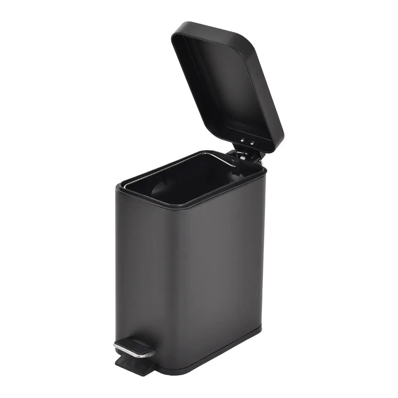 LIXEIRA COM PEDAL 5 L DURBAN - PRETO/PRETO - Foto 3