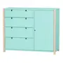 CÔMODA 4 GAVETAS/1 PORTA 1,07 M X 42 CM PIN PLAY - NATURAL WASHED/MENTA - Foto 27