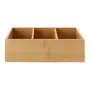 ORGANIZADOR 20 CM X 30 CM COM 3 DIVISÓRIAS BAMBOO - BAMBU - Foto 1