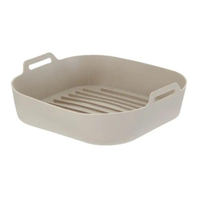 FÔRMA PARA FRITADEIRA 18 CM X 18 CM EASY FRY - BEGE - Foto 2