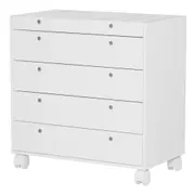 ESTRUTURA DE CÔMODA 5 GAVETAS 80 CM X 45 CM NAMI I - BRANCO - Foto 2