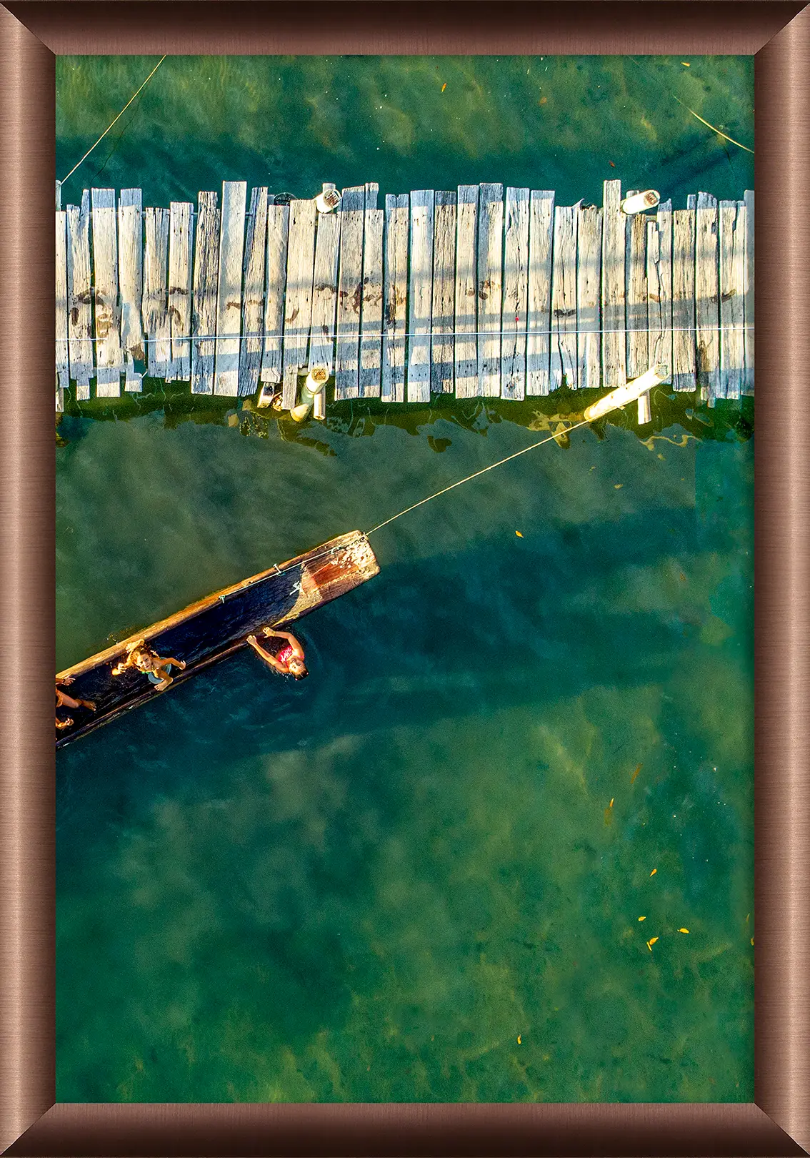 QUADRO À BEIRA II 35 CM X 50 CM - CAPPUCCINO/MULTICOR - Foto 1