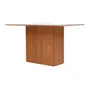 MESA DE JANTAR 1,30 M X 90 CM ECKE - FREIJÓ/BRANCO - Foto 4