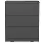 PRETO - MESA DE CABECEIRA 3 GAVETAS MINCE