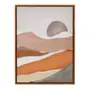 QUADRO 60 CM X 45 CM DESERT DUNES - MADEIRA/ARGILA CRUA - Foto 1