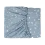 LENÇOL COM ELÁSTICO JÚNIOR INFANTIL 78 CM X 1 62 M X 18 CM DELICADÊ CADÊ - BLEU CENDRÉ/OFF WHITE - Foto 3