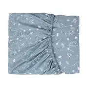 LENÇOL COM ELÁSTICO JÚNIOR INFANTIL 78 CM X 1 62 M X 18 CM DELICADÊ CADÊ - BLEU CENDRÉ/OFF WHITE - Foto 3