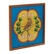 QUADRO 33 CM X 33 CM MEMÓRIA INTERIOR ÁGUA FRESCA - NOZES/AZUL HISTÓRICO - Foto 2