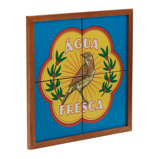QUADRO 33 CM X 33 CM MEMÓRIA INTERIOR ÁGUA FRESCA - NOZES/AZUL HISTÓRICO - Foto 2