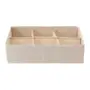 CESTO ORGANIZADOR DOBRÁVEL COM 6 DIVISÓRIAS QUADRADAS COTTON LINNEN - NATURAL - Foto 1