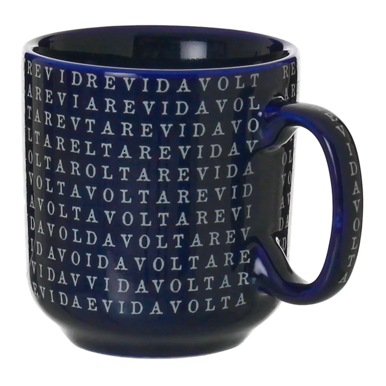 CANECA 300 ML TUDO OU TUDO - AZUL COBALTO/BRANCO - Foto 4