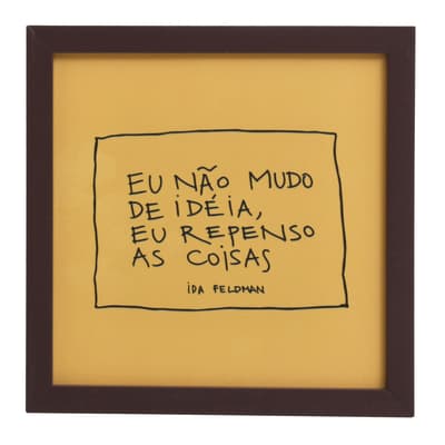 QUADRO 22 CM X 22 CM IDA - REPENSO AS COISAS