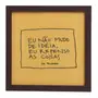 QUADRO 22 CM X 22 CM IDA - REPENSO AS COISAS - MARROM DE LEI/AMARELO HANBAR - Foto 1