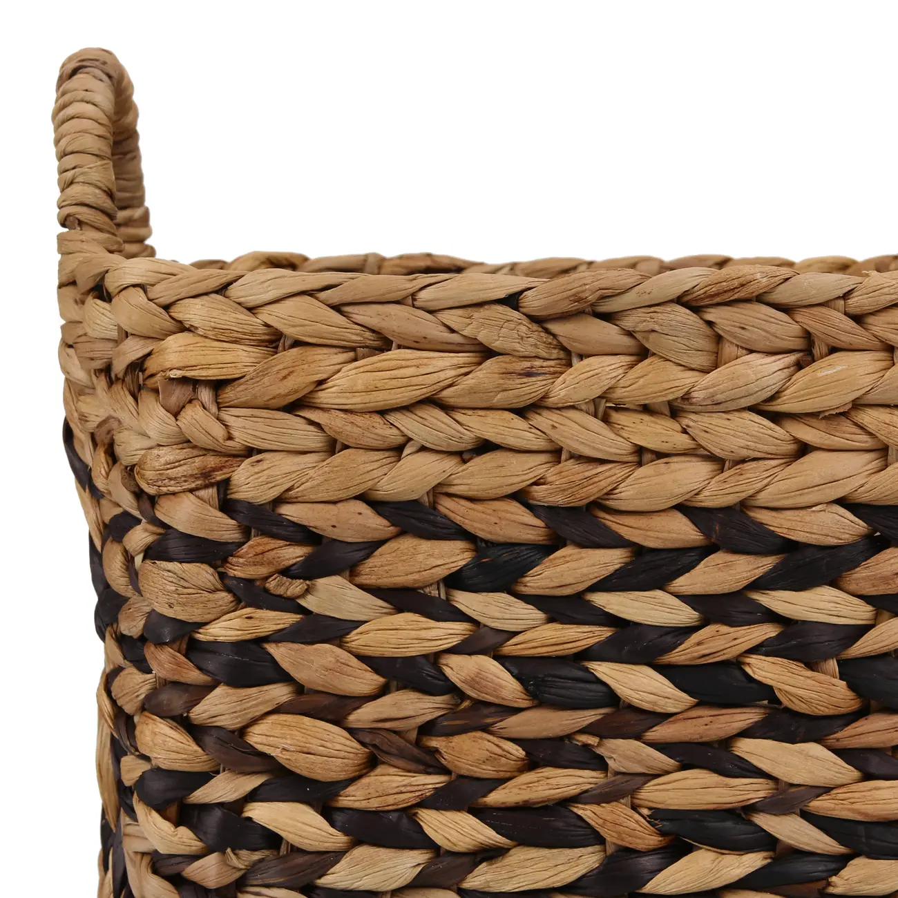 CESTO 25 CM X 40 CM X 33 CM AGUAPÉ - FIBRA NATURAL/PRETO - Foto 7
